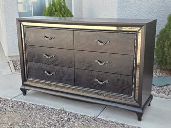Black 6 Drawer Dresser Free Delivery Included
