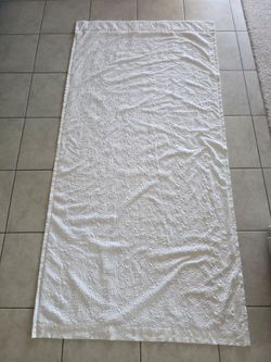 DKNY brand textured white blackout curtain panels (4 panels)