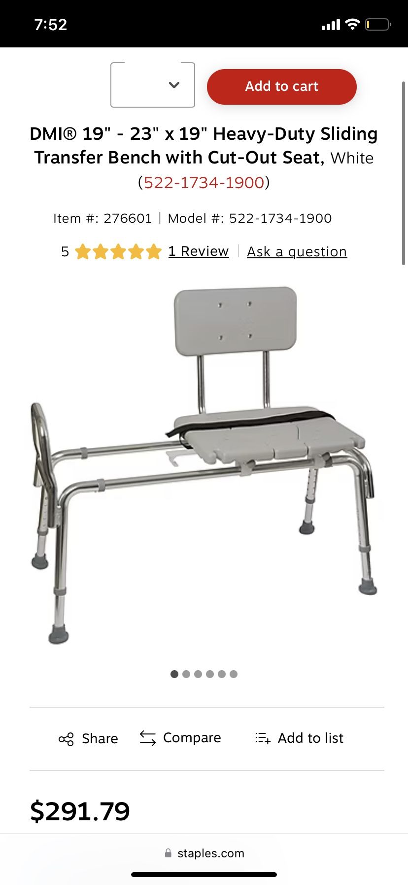 Heavy Duty Transfer Bench