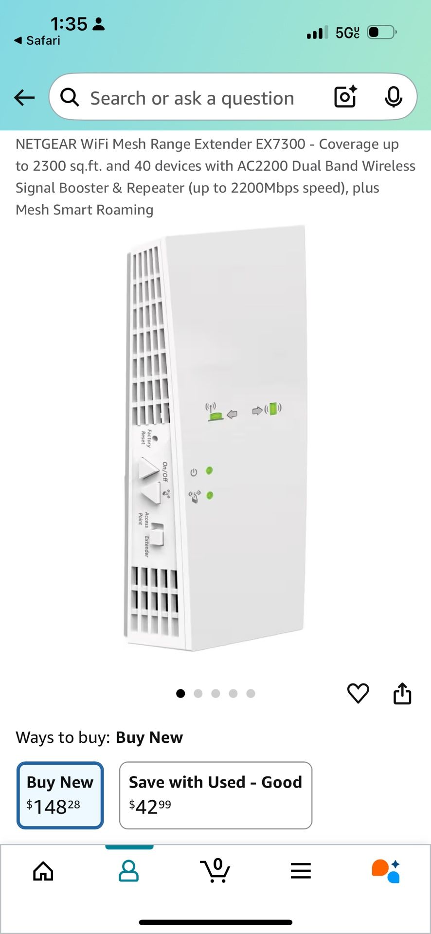 Netgear Wifi Mesh Extender (Nighthawk EX7300)