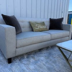 Mid-Century Modern Sofa – Light Gray – $399 – Clean • Stylish — Sofa Sillón Sala
