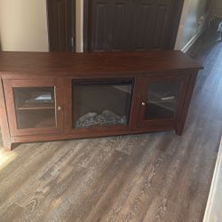 TV Console with Fireplace