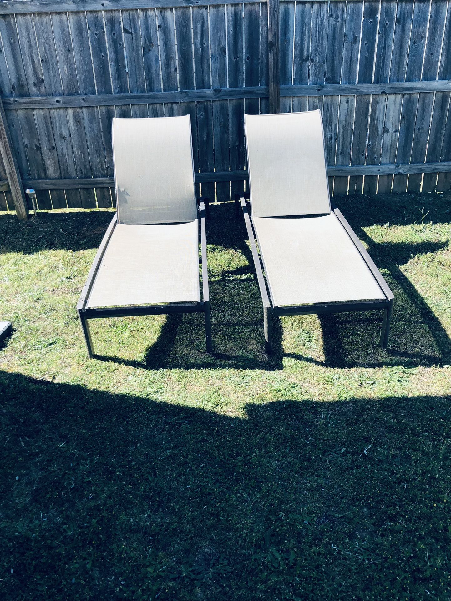 Outside lawn or pool chairs