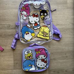 Hello Kitty & Friends Set With Lunch Bag / Brand New 