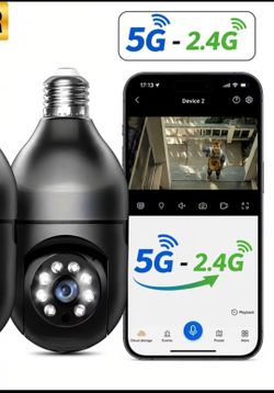 New Light Bulb Security Camera 2.4GHz - 5G ...