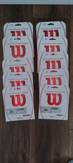 10 New Wilson Power tennis string pkgs