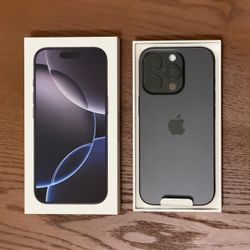 Open Box! Unlocked Apple iPhone 16 Pro Black Titanium