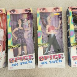 SPICE GIRLS 1997 ON TOUR BARBIE DOLLS! Set Of 4 (1 Missing) VINTAGE