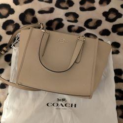 Coach Crosby Beige Leather Bag