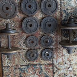 Vintage Cast Iron Weight Plates