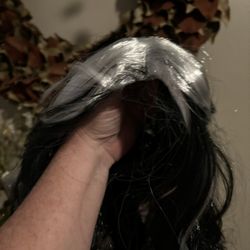 Black And Silver Wig 