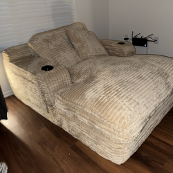 Tan Couch Bed Boneless plush  NEW
