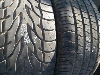 285 50 20 two good truck tires $25 each