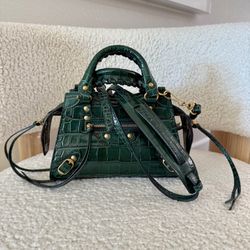 Balenciaga Neo Classic City Nano Croc Effect Leather Tote