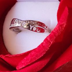 I Love You Ring With Rose Ring Box