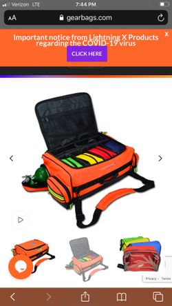 Medical lightning products oxygen tank bag