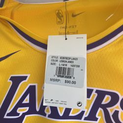 Nike Lakers Lebron Jersey New 75$ Size Youth 14/16 Large 