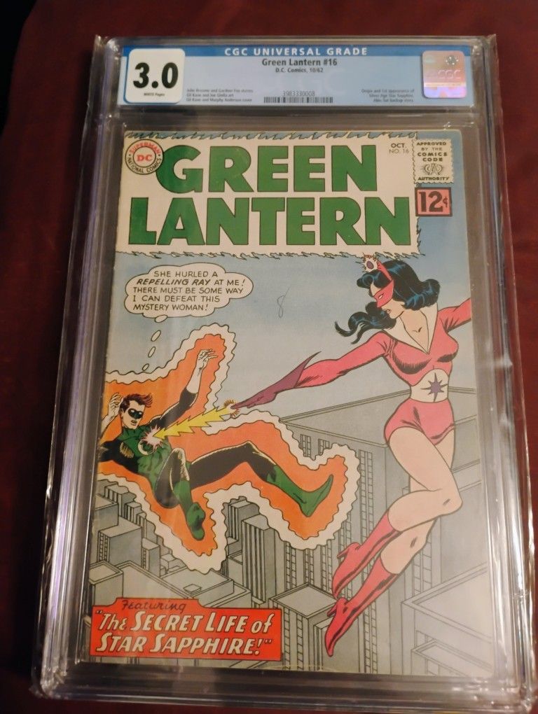 Green Lantern 16 1962 CGC 3.0 Comic Book