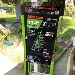 Little Giant King Kombo 5'-8' Fiberglass 3-in-1 Combo Ladder, 375 lbs. Rated