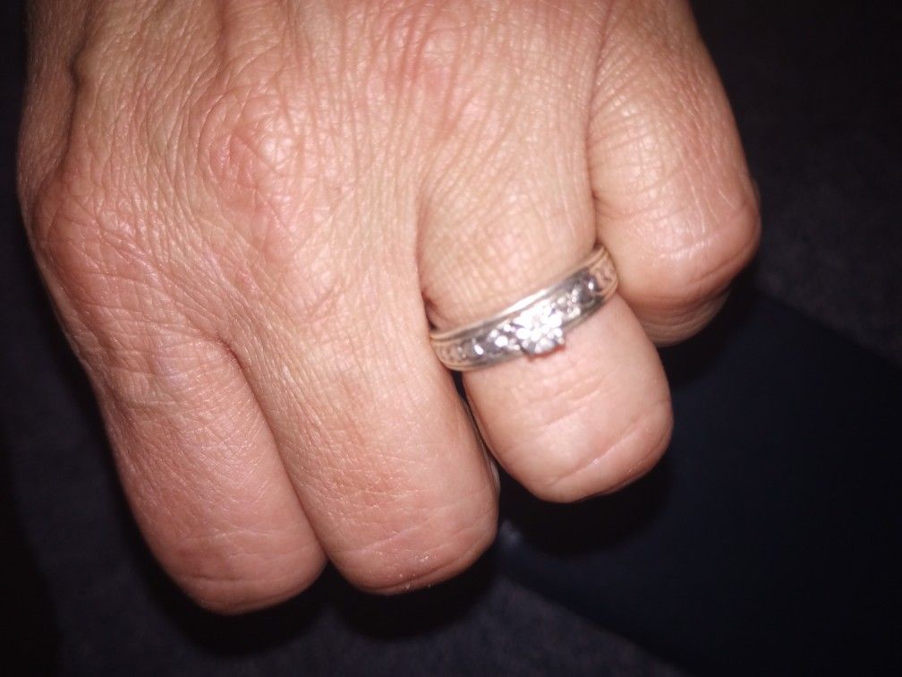 Sterling Silver Diamond Ring
