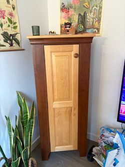 Wooden storage cabinet