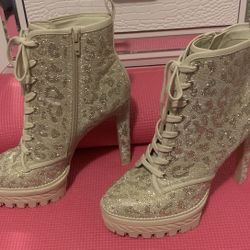 Gianni Bini Bedazzled High Heel Boots