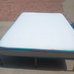 Queen size bed with newer metal frame