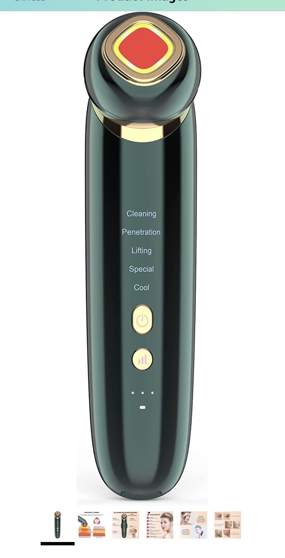 LEFAY Radio Frequency Facial Machine - 5-in-1 Anti-Aging Skin Tightening Rejuvenation Skin Care Device Light Therapy for Wrinkles High Frequency Face