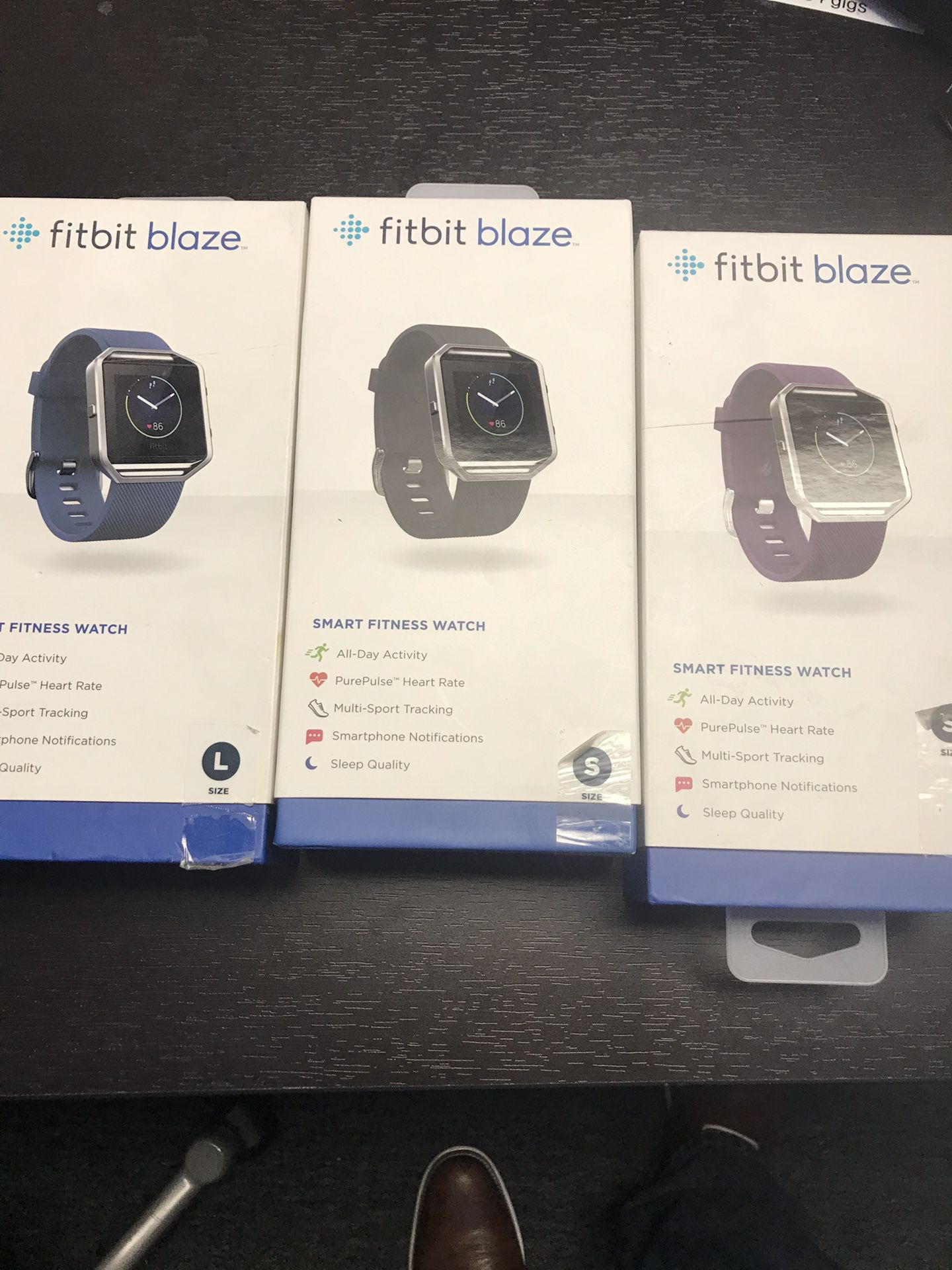 Brand new Fitbit blaze. Retail price $99.00 My price $55 EACH! Also have other types available