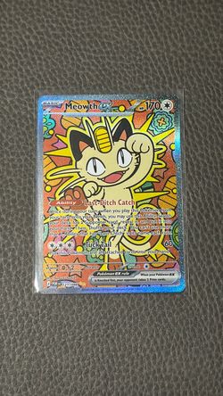 Meowth EX SIR Full Art Holo Rare Pokémon TCG Card 121/088 Perfect Order