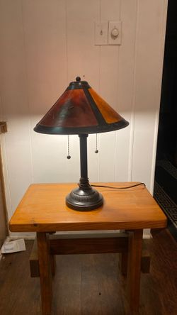  1 Vintage Mica Series Tensor Bronze Tone Double Socket Table Lamp 21 Inches