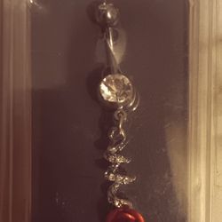 Body Jewelry "PIERCED NATION" -BELLY/NAVEL Rose Charm Dangle  [Brand New]