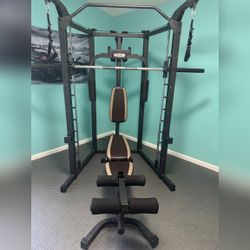 Marcy Home Gym with 255 Lb Weights and Barbell Set - Like New - Clermont, FL