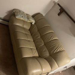 Beige Couch Leather Feel