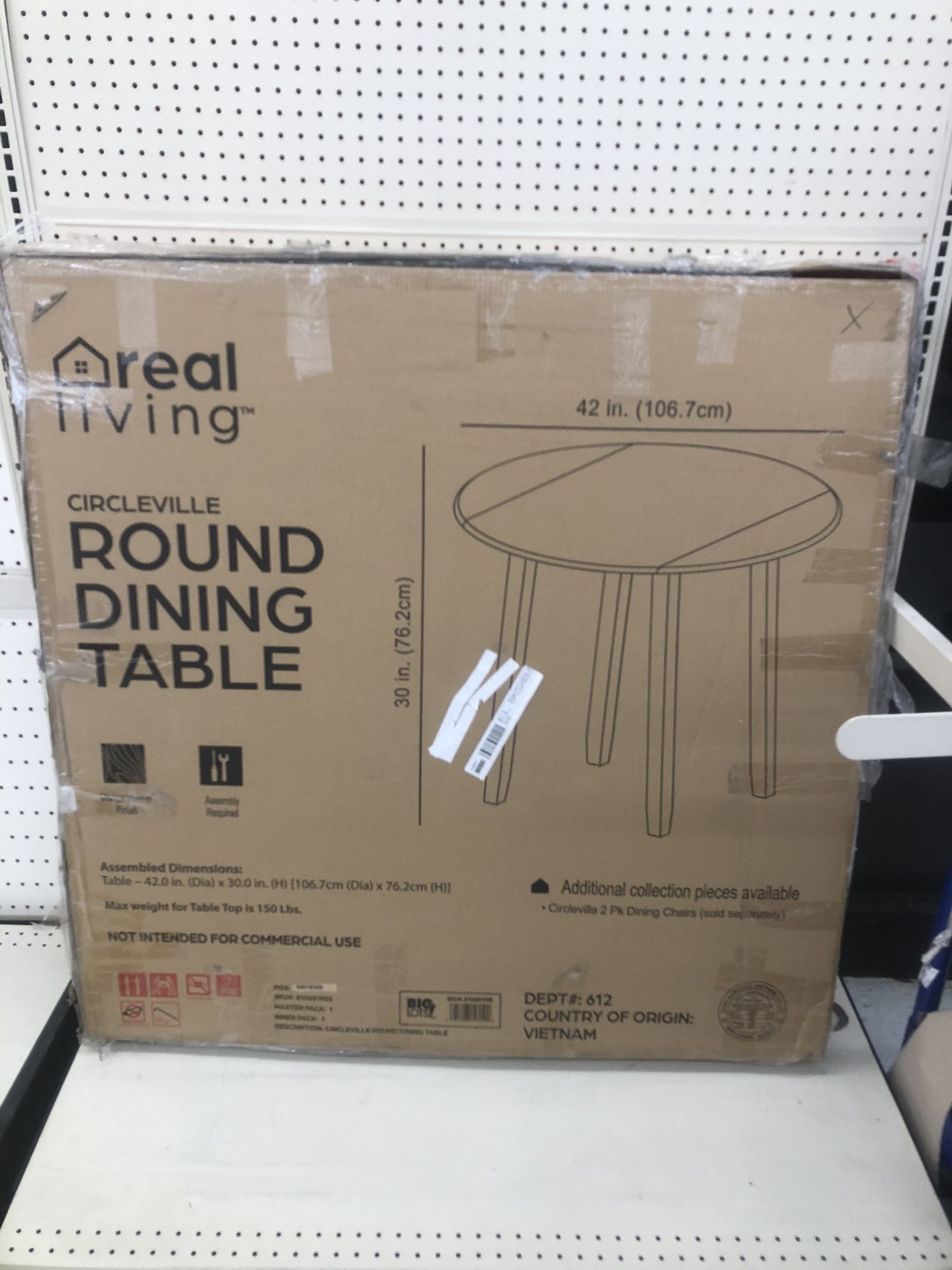 Real Living Circleville Drop Leaf Dining Table