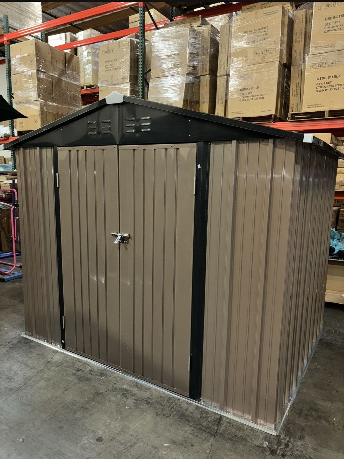 Brand new 4x6 storage shed metal yard lawn garden tools 6x4 storage 