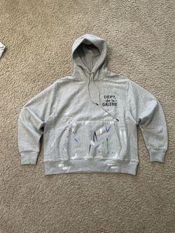 Gallery Dept Paint Splatter Grey Hoodie 