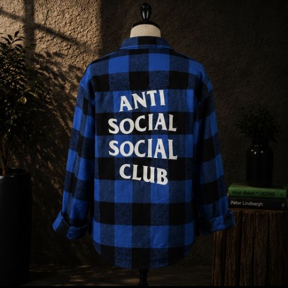 Anti Social Social Club Blue Flannel