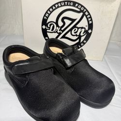 Dr Zen Women's Diabetic Therapeutic 8 W Footwear Orthotics Black Shoes Fabric