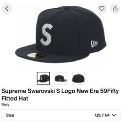 Supreme Swarovski Fitted Navy