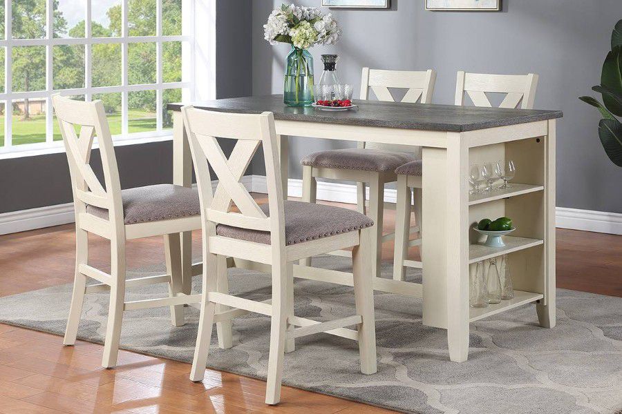 Two Tone Counter Height Dining Set