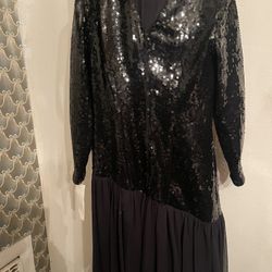 Black Sequin Dress Size 14  Brand New Tags Still On
