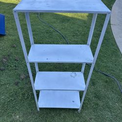 White Metal Shelf 