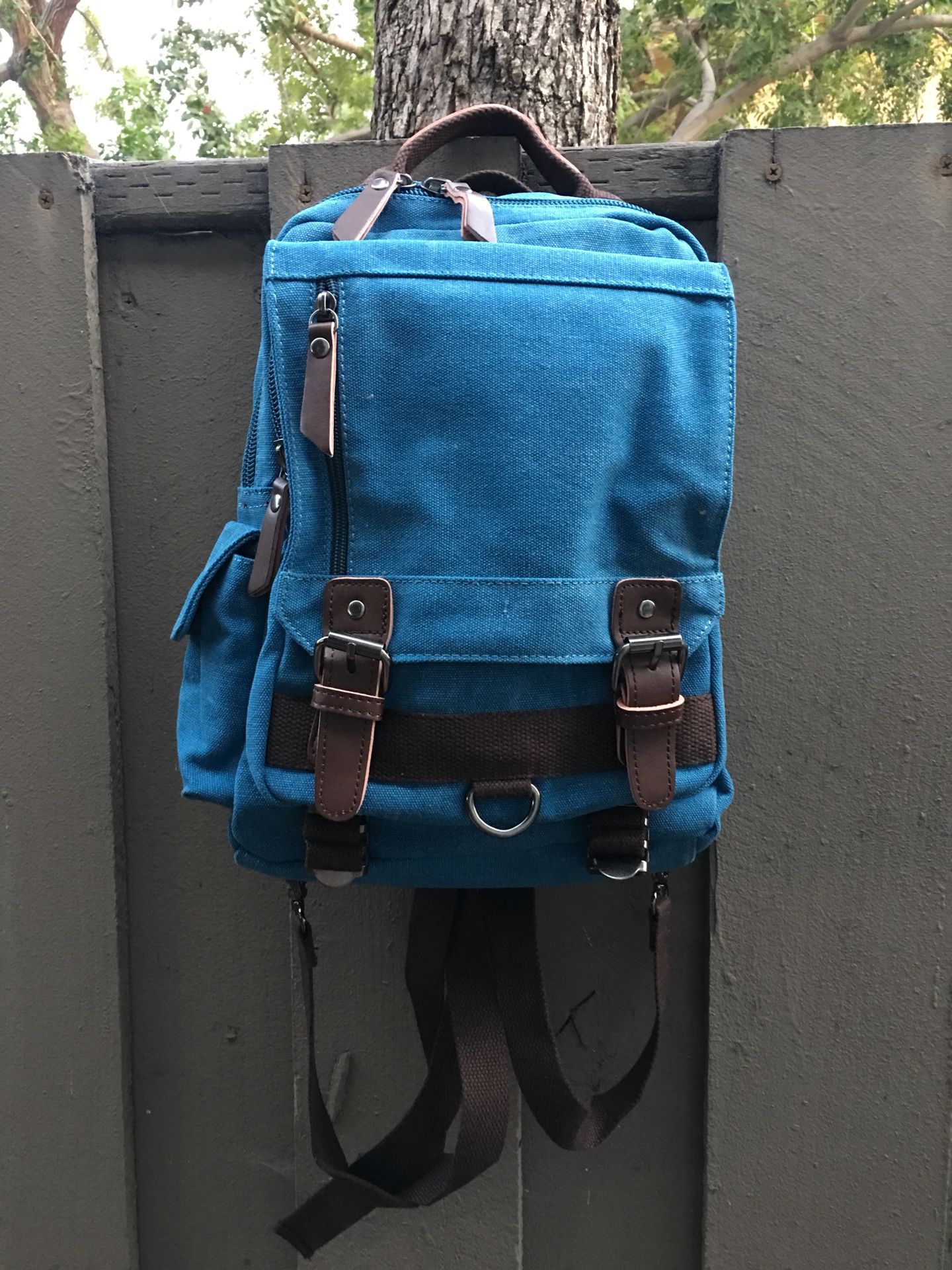 Canvas Travel Backpack Purse Rucksack One Strap Sling Cross body Messenger Bag