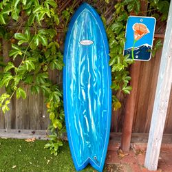 5’10 Rockin’ Fig Twin Fin Fish Surfboard Surf Board (not Channel Islands Feb’s fish FireWire Machado seaside g and s Bing album Rnf 96 retro keel)
