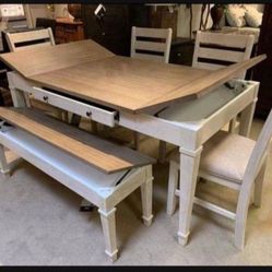 White/ Light Brown 6 Piece Dining Set💥 Brand New🤩