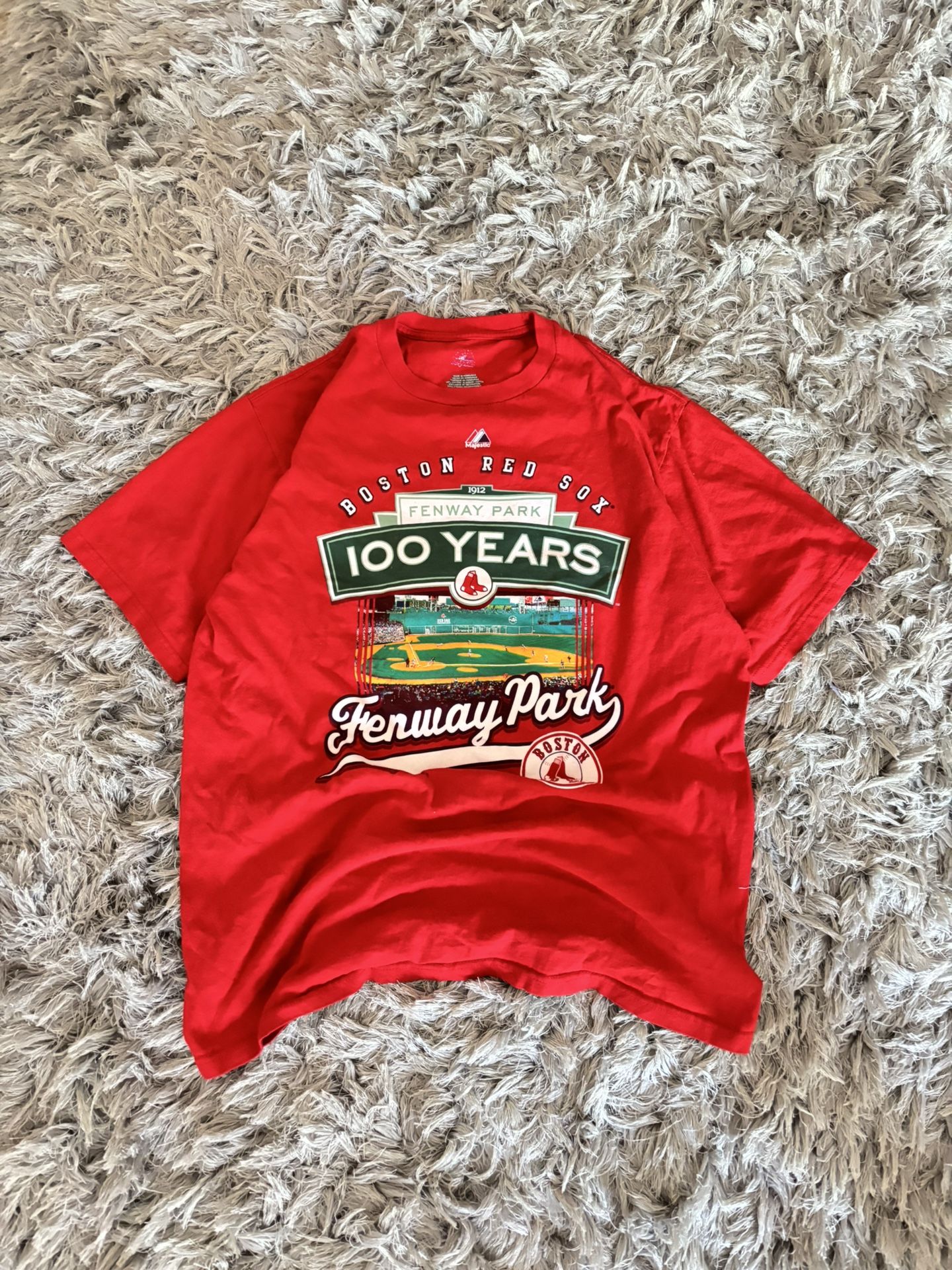 Majestic Boston Red Sox Fenway Park 100 Years Tee – Red