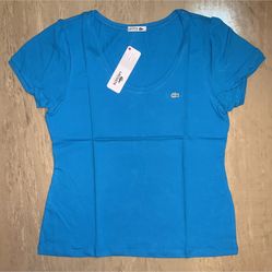 LACOSTE ROUND-NECK SILVER CROC FOR WOMEN