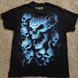 Liquid Blue Skull Tee