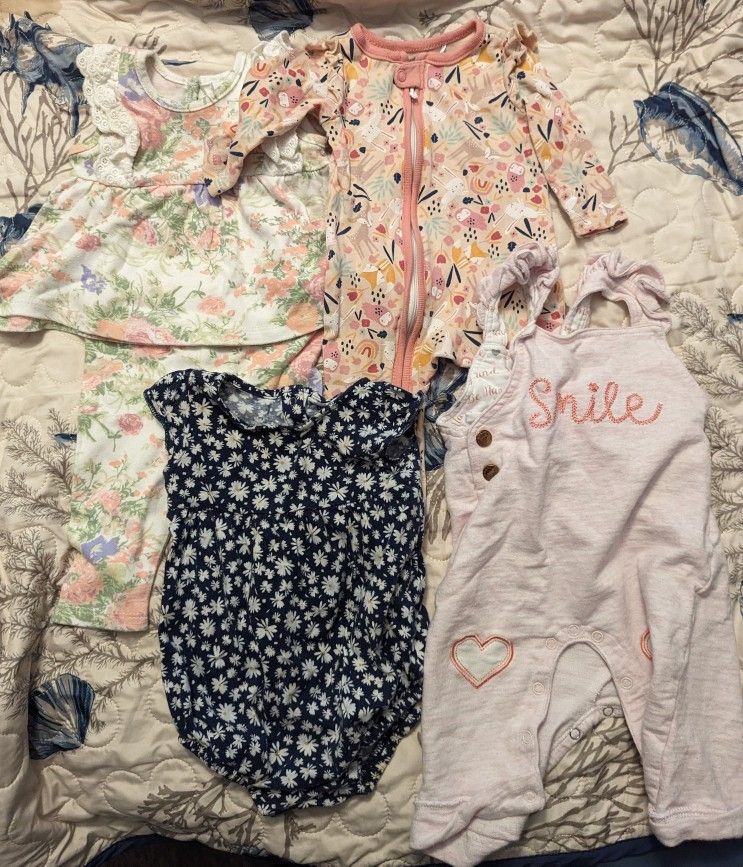 4 Cute Outfits - 3-6 Months